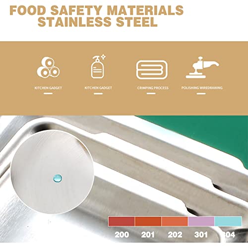 Blmiede Baking Sheet Stainless Steel Cookie Sheet Toaster Oven Tray Pan Rectangle Superior Mirror Finish Easy Clean Dishwasher Wire Rack For Cooking With Pan (Silver, A) #TOP2