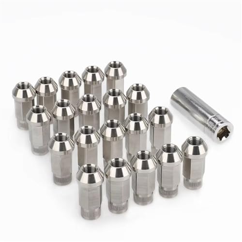 Tuercas de rueda inoxidables M12 y M14 con acabado premium antienvejecimiento