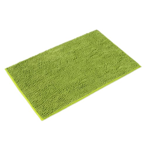WohnDirect Mata łazienkowa, antypoślizgowy i nadający się do prania dywanik, do WC, do łazienki, z możliwością łączenia w zestaw, kolor zielony, 50 x 80 cm