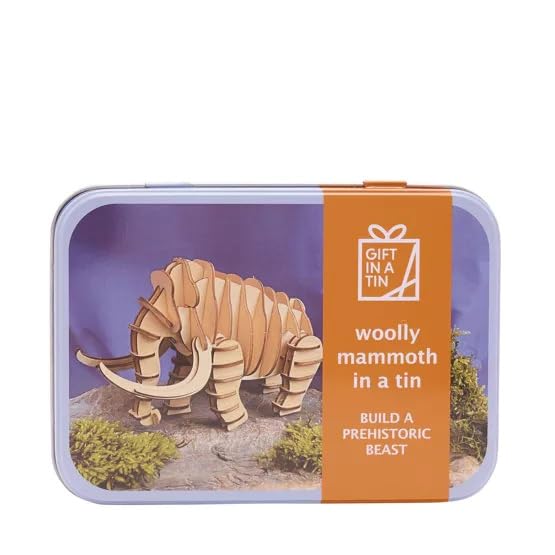 Widdop and Co Apples to Pears Gift in A TIN Big Woolly Mammoth, Build a Wooden Woolly Mammoth Craft Set pre Historic Craft Set - Image 2