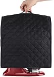 Couverture de mélangeur de stand compatible avec le mélangeur d'aide à la cuisine, convient à toutes les têtes de tilt & Modèles de lifting de bol avec 3 Sac d'organisateur pour accessoires.avec poignée imperméable. Nettoyage facile... (pour Tilt Head 4.5-5 Quart, Noir)