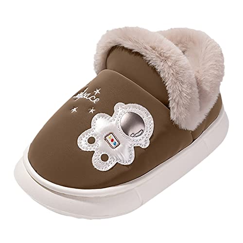 EnJoCho Unisex Kids First Walking Shoes Girls Boys Cartoon Home Slippers Warm House Slippers for Toddler Lined Winter Shoes