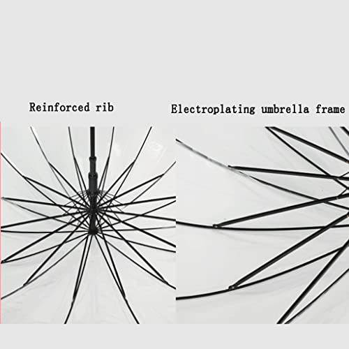 Umbrellas Umbrella Rain Umbrellas Transparent Golf Umbrella Large Oversize Vented Automatic Open Stick Umbrellas Outdoor Camping Windproof (Color : A, Size : 40Inch) #TOP5