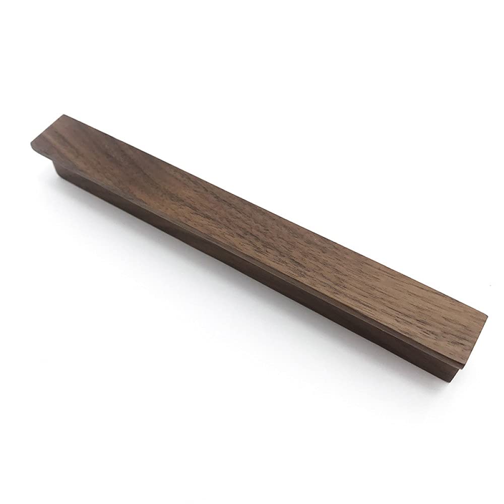 Boutons de porte de tiroir de garde-robe solides en bois de noyer 128mm