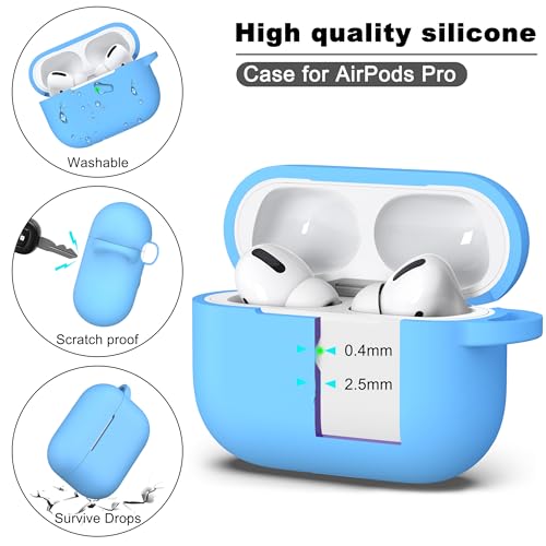 image for R-fun for AirPods Pro 2nd/1st Generation Case with Cleaner Kit,Soft Si