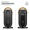 Portable Space Heater, Electric Fan Heater, Energy Efficient Electric Heater, 600/1200W PTC Ceramic Heater with Tip-Over&Overheat Protection, 90°Oscillation, 6 Modes Adjustable Heater for Home, Office - Image 4