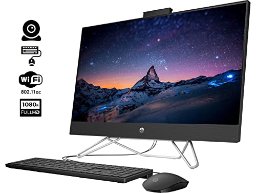 Hp Newest All-In-One Desktop Computer, 27'' Full Hd Display, Amd Ryzen 5 5500U Processor, 16Gb Ram, 1Tb Ssd, Wi-Fi, Hdmi, Webcam, Bluetooth, Windows 11 Home, Black #TOP2