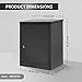 Ydocabinit Package Delivery Boxes for Outside, Extra Large Mailbox for Parcel, Galvanized Steel Parcel Mailbox, Wall Mounted Lockable Anti-Theft for Porch,Curbside XL-Black