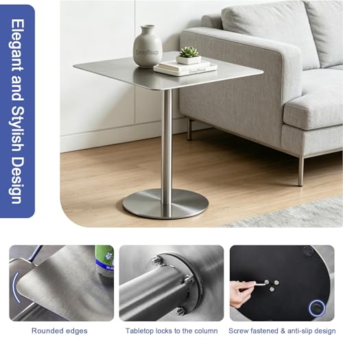 Table d'appoint de canapé en métal de qualité supérieure avec base ultra stable