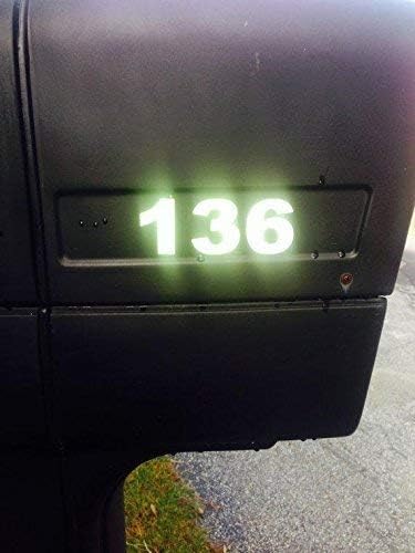 2-2" Custom Reflective Mailbox Numbers Decals, White or Black
