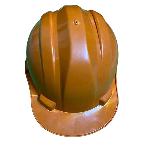Image of LADWA Orange Heavy Duty Superior Safety Helmet, ISI Marked Industrial Protective Hard Hat for Construction, Factory and Outdoor Work Safety Applications (Pack of 1)