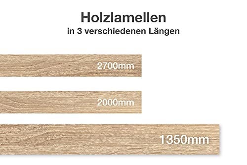 HEXIM 1,35m doghe in legno MDF - parete divisoria