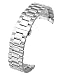 Top Plaza Solid Stainless Steel Curved End Link Bracelet Wrist Watch Band Strap Replacement Double Push Spring Butterfly Deployment Clasp Strap Fits Round Watch Case
