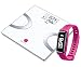 Produktbild Beurer AS 81 Aktivitätssensor + BF 710 Diagnosewaage (Pink, 360°-Analyse mittels BodyShape App: Körpergewicht, Muskelanteil, Knochenmasse, BMI, Schrittzähler, zurückgelete Strecke, Schlafaktivität)