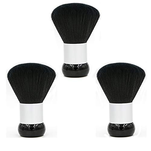 Neck Duster Brush – Ultra Soft and Gentle Bristles - Brushing off Hair Around the Face & Neckline & Ears After a Haircut, 3 Packs