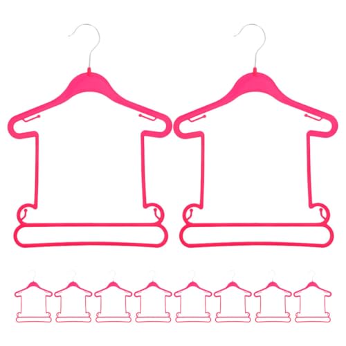 HOODANCOS Lot de 10 Cintres pour Vêtements Bébé, Forme Corps Crochets Suspendus, Adaptés pour Organisation de Penderie et Présentation en Boutique