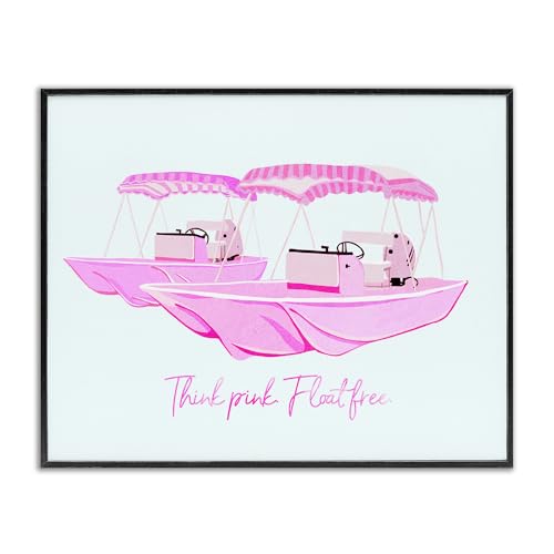 Cadre Think Pink Float Free Boats Stupell Industries pour décoration salon zen