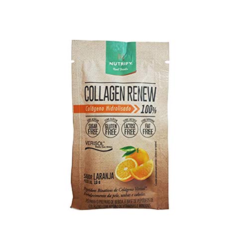 Colágeno Renew saches - Rugas, linhas de expressão, firmeza da pele, cabelos e unhas