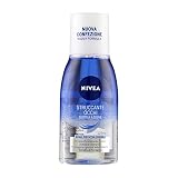 NIVEA Augen Make-Up Entferner Double Effect, Abschminkwasser für die sensible Augenpartie, Gesichtsreiniger entfernt extrem wasserfeste Mascara (125 ml)