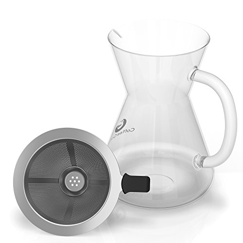 Miniatura 7 de Coffee Gator Cafetera De Goteo Pour Over Manual Con Filtro De Café Permanente De Acero Inoxidable Y Jarra. 400ml