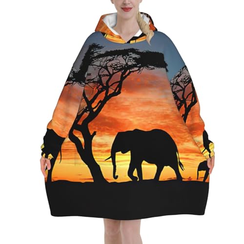 Couverture à capuche éléphant EdWal idée cadeau femme anniversaire