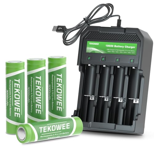 Universal 18650 Battery Charger Flat Top Set for Headlamps, Flashlights,