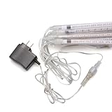 Perfect Holiday Snowfall Meteor Christmas Decoration with US Plug, 50cm, White