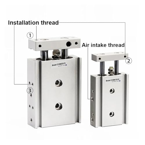 Cylindre double effet CXSM10 pour stopper la rotation des charges - 7