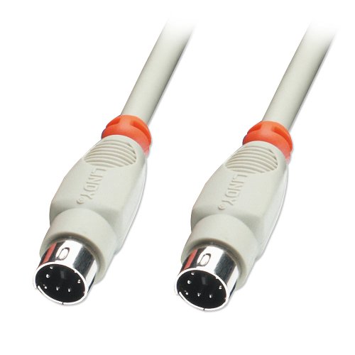 LINDY 33268, Cable PS/2, Conectores moldeados Mini-Din de 6 pines, 5m