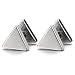 Unisex Stainless Steel Plain Triangle Screw Stud Earrings for Man and Women, 2pcs