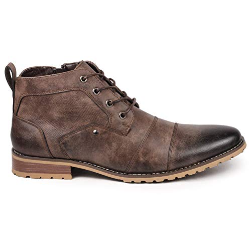 Metrocharm MC144 Men's Casual Mid-Top Lace Up Cap Toe Oxford Boot2