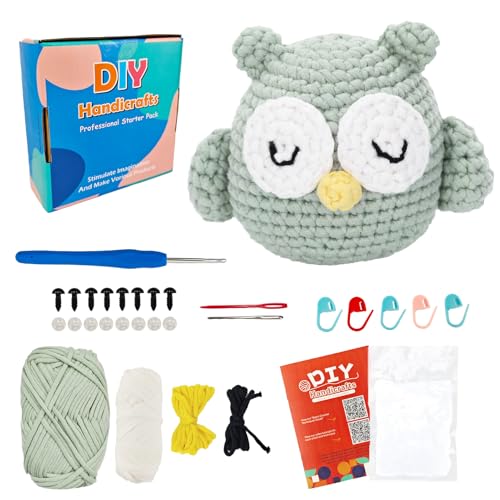 Fractoluxe Kit de Crochet pour Débutants,Crochet Animalier Chiot, Tricot Enfant,Kit Tricot Debutant Adulte, un tutoriel vidéo,des instructions et le matériel nécessaire