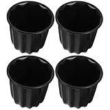 HOMSFOU 4 Stück Canelé Muffinform Metall Kohlenstoffstahl Antihaft Pudding Backform Muffinförmchen Mehrzweck Backformen für Kuchen und Desserts