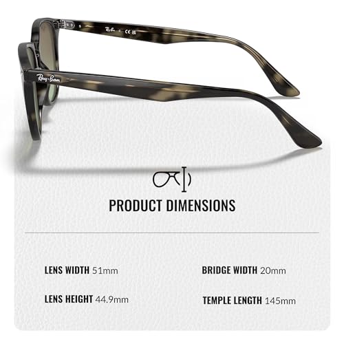 Image of Ray-Ban RB4259 Phantos Shaped Sunglasses for Men & Women with Official RAYBAN Eyewear Kit