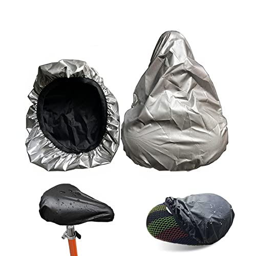 ENLACE 2er Set Sattelschutz Wasserdicht Fahrrad, Elastische Fahrradsattelbezug, Universalgröße für Jedes Fahrrad, Fahrradsattel Überzug Staub und Regenbeständiger UV-Schutz Cover