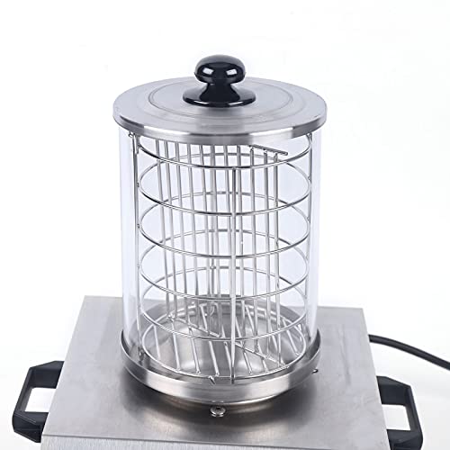 350W Appareil à Hot Dog, contrôle de température 0-85 °C, Chauffe-saucisses de Acier inoxydable Chauffe-saucisses cuiseur de saucisses pro, argent