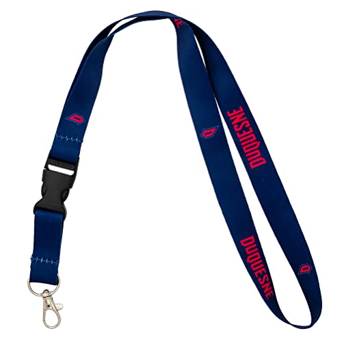 Desert Cactus Duquesne University Lanyard Dukes DUQ Car Keys ID Badge Holder Keychain Detachable Breakaway Snap Buckle (Blue)