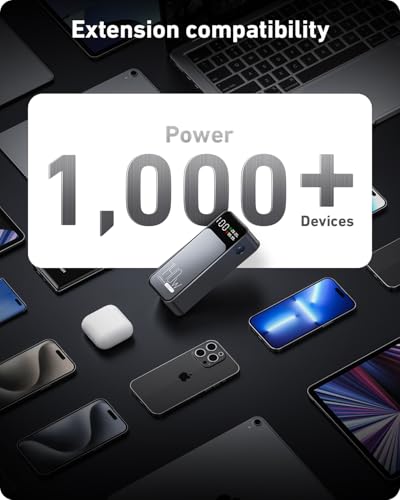 Jescuok Laptop Power Bank, 27000mAh (99.9Wh) Portable Laptop Charger, PD 3.1 USB C in&Out Fast Charger External Battery Pack for iPhone 17 16 15 Pro Samsung MacBook Dell XPS iPad Steam Deck etc - Thumbnail 5