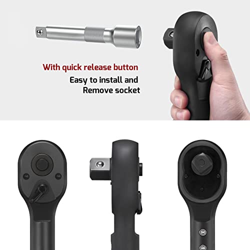 Image of 3 /4-Inch Drive Click Torque Wrench (100-600ft.lb / 135-815Nm) Dual-Direction Adjustable Torque Wrench Set