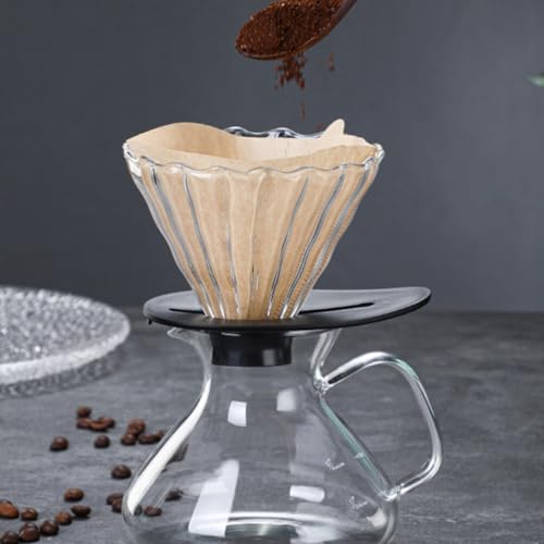 HOLIDYOYO Gotejador De Café De Vidro Funil De Vidro Transparente Para Despejar Sobre Filtros De Café