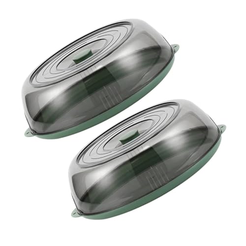 NAMOARLY 1Set Heat Preservation Food Cover Transparent Dish Cover for Kitchen Use Dust Protection Green Practical Food Storage for Home Restaurant and More