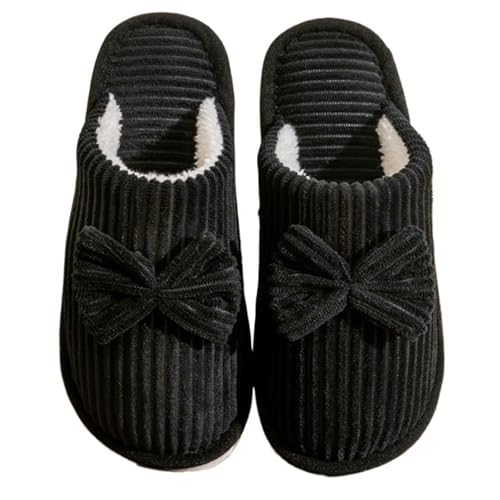 Cute Slippers for Women Indoor and Outdoor Cozy Soft Bow Womens Slippers with Memory Foam Anti-Skid Sole Slides House Bedroom Shoes Comfy Trendy Gift Slipper
