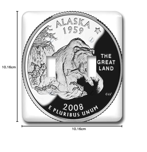 Alaska Quarter interrupteur à baïonnette 3dRose LSP_47309_2 déco - 4