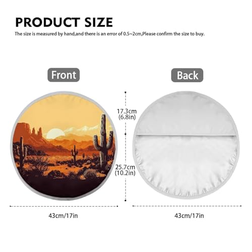 Image of Cactus Sunset Steering Wheel Cover Sunshade Sun Shade for UV Protection Easy Installation Auto Interior Protector Reflect UV Sun and Heat and Protect Your Car