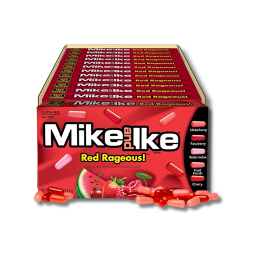 Mike & Ike Red Rageous - Gift Pack of 12, 4.25 oz Theatre Boxes By Lyza's Sweets & Treats