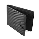 Cartera de fibra de carbono. Cartera tarjetero para hombre. Cartera con bloqueo RFID. Billetero tarjetero para hombre. Cartera minimalista para llevar tarjetas y útil como billetera. Cartera antirrobo