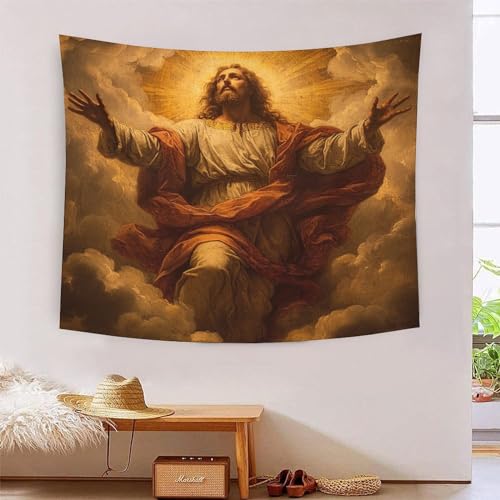 Tapisserie Jésus 3D pour créer un coin de sérénité dans votre salon