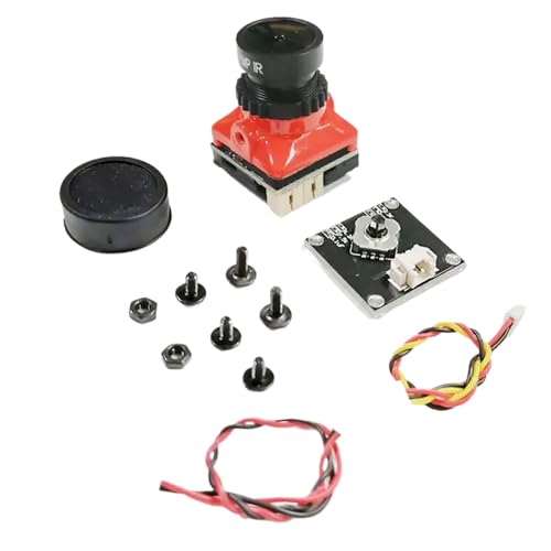 Cámara FPV 1/3 CMOS 1500TVL, lente de 2,1mm, voltaje 5V-30V PAL NTSC con OSD interno ajustable, Compatible con Drones de carreras RC FPV(Orange)