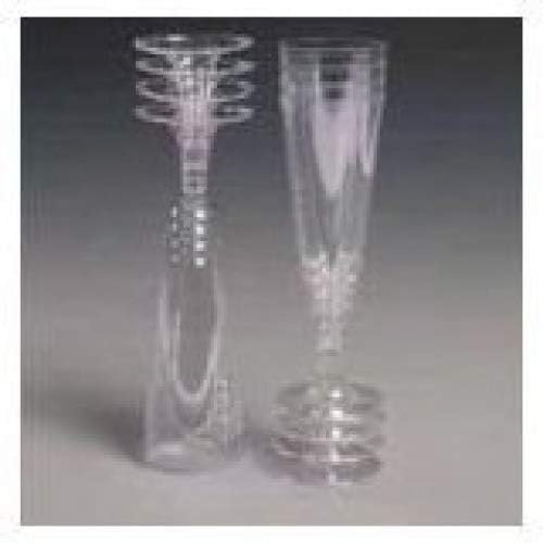 24 Clear Plastic Champagne Flutes/Glasses 140ml Amazon.co.uk Home