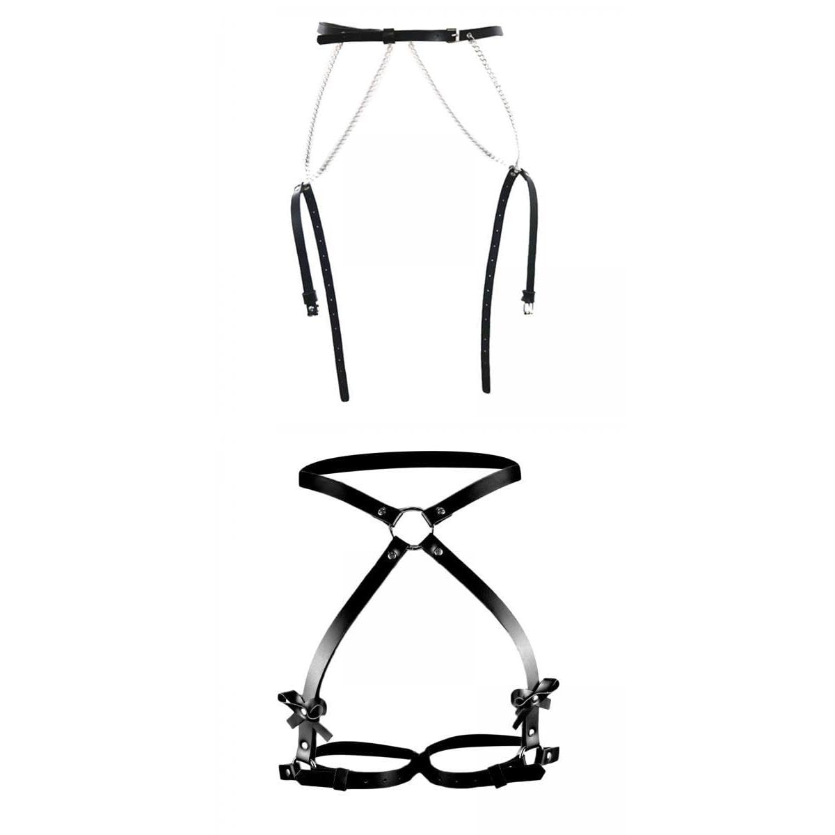 bnf® 2pcs Women Garter Belt Leg Thigh Suspender Waist Body Harness Leather Strap | Corsets & Bustiers | Intimates & Sleep | Womens Clothing | Clothing, Shoes & Accessories